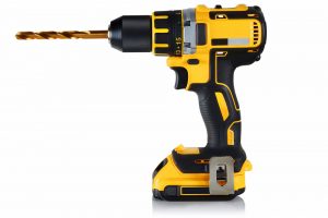 Cordless,Drill,,Screwdriver,With,Drill,Bit,On,White,Background